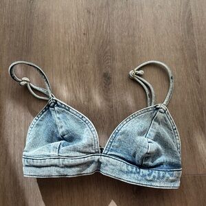 Adorable denim bralette